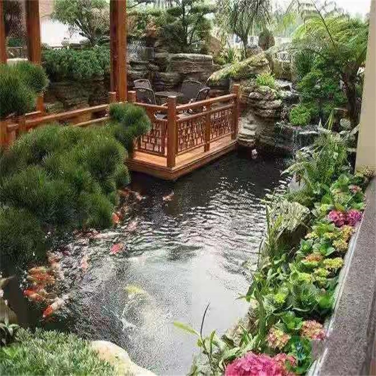 洛宁院子小鱼池假山设计